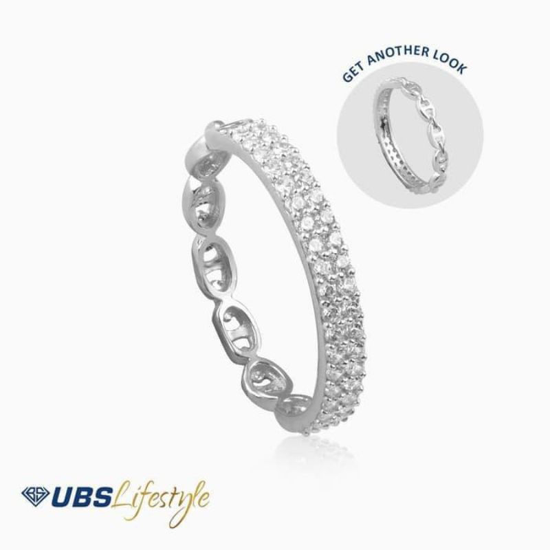 CINCIN EMAS PUTIH UBS TWO WAY LOOKS - 750 - CC15284