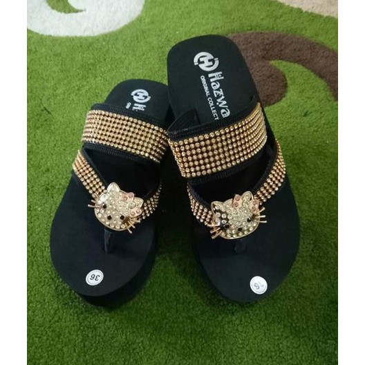 SANDAL WANITA HAZWAN PALANG HK HITAM