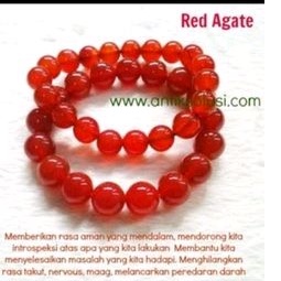 Gelang Red Agate 6mm