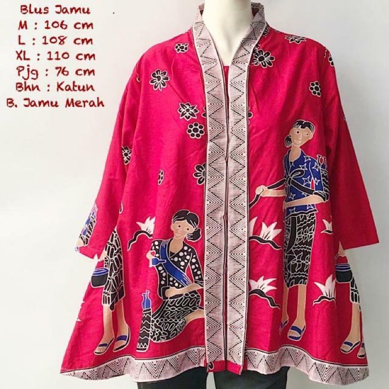 BLOUSE BATIK MOTIF JAMU GENDONGAN