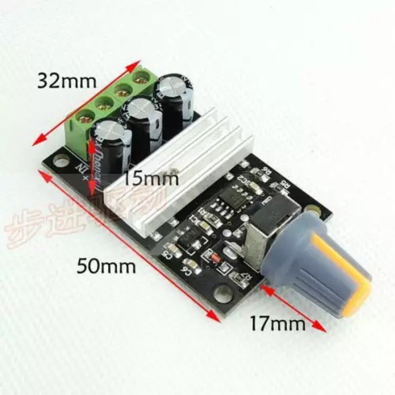 Regulator DC 6 V -28VDC 3A 80 W PWM Motor Speed Controller Regulator Kecepatan Potensiometer Switch