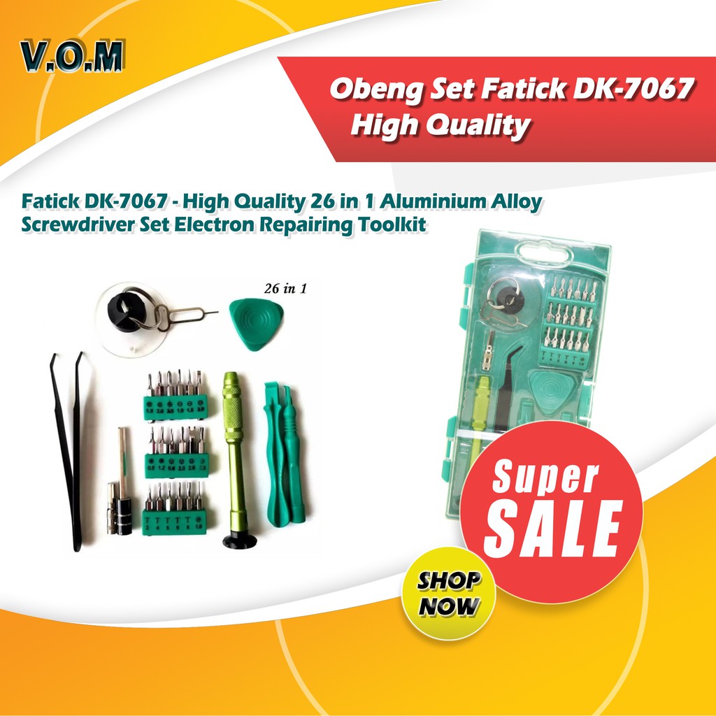 Obeng Set Fatick DK-7067 High Quality 26 in 1 HP Repair Tools - 0375