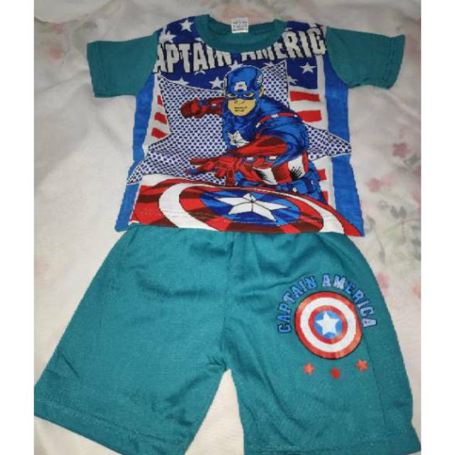  baju  anak  capten america usia  1  5 tahun  Shopee Indonesia