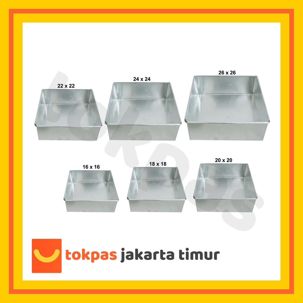 Jual Loyang Segi Cm Aluminium Loyang Tinggi Bentuk Kotak Cetakan Kue Bolu Cake Shopee