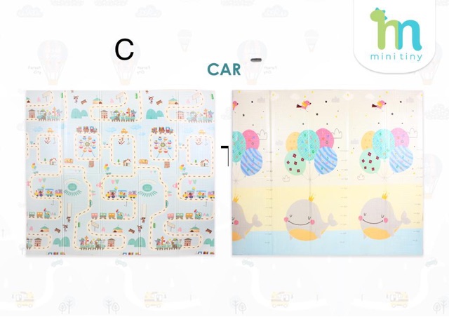 Makassar - Playmat Karpet Matras Bayi Lipat Foldable Dua Sisi Mini Tiny Kiddy / Playmat Lipat Anak