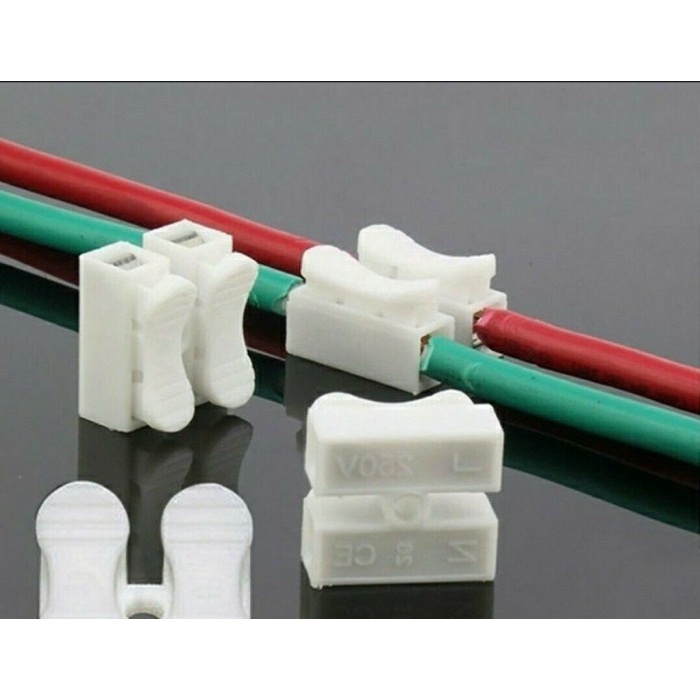 Isi 50 Terminal Sambungan Kabel Jepit 2 Jalur Quick Connect 2 Wire