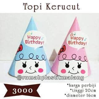 Cake topper acrylic hiasan tancapan kue    tart happy