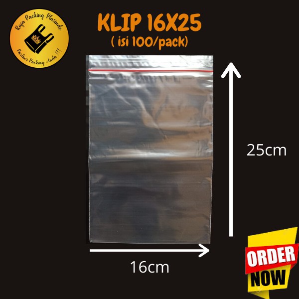 PLASTIK KLIP CETIK 16X25 isi 100pc/pack / plastik ziplock / plastik zipper promo termurah