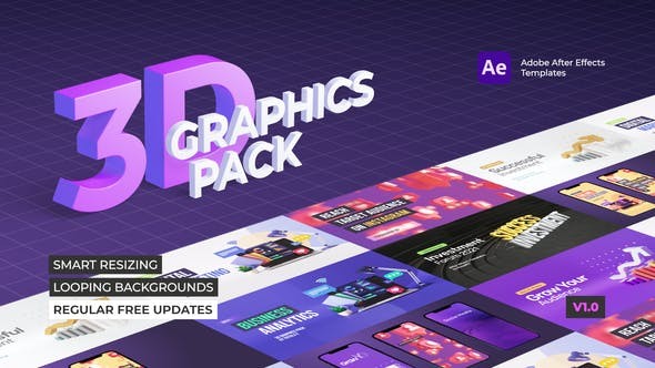 Fcpx &amp; Apple Motion 3d Graphics Pack 28796086