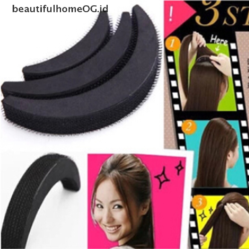 3pcs / Set Alat Penambah Volume Rambut Aneka Ukuran Untuk Wanita
