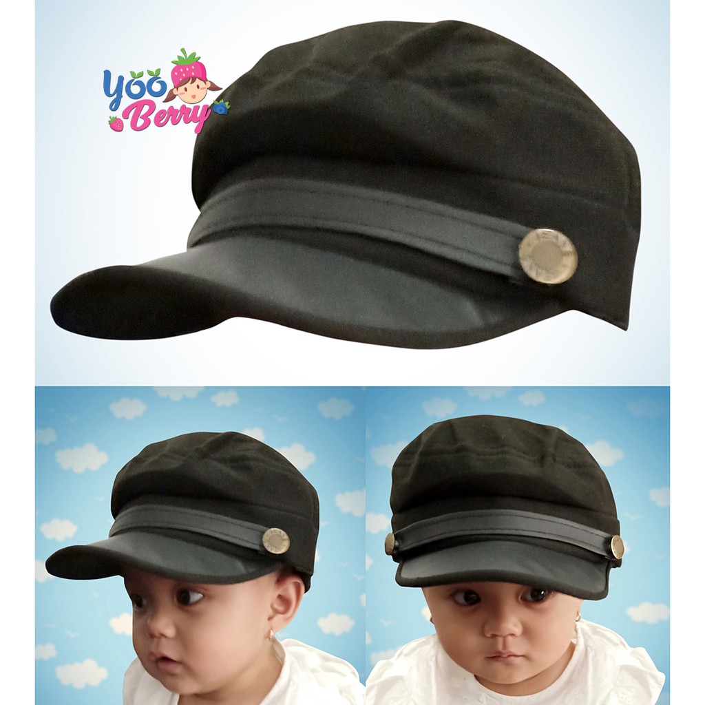 YooBerry Topi Komando Bayi Anak Ariel No Ah Yellow Black Berry Mart