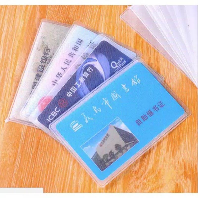 Pelindung Kartu Sarung Pelindung Kartu plastik Cover Card Id ATM Organizer