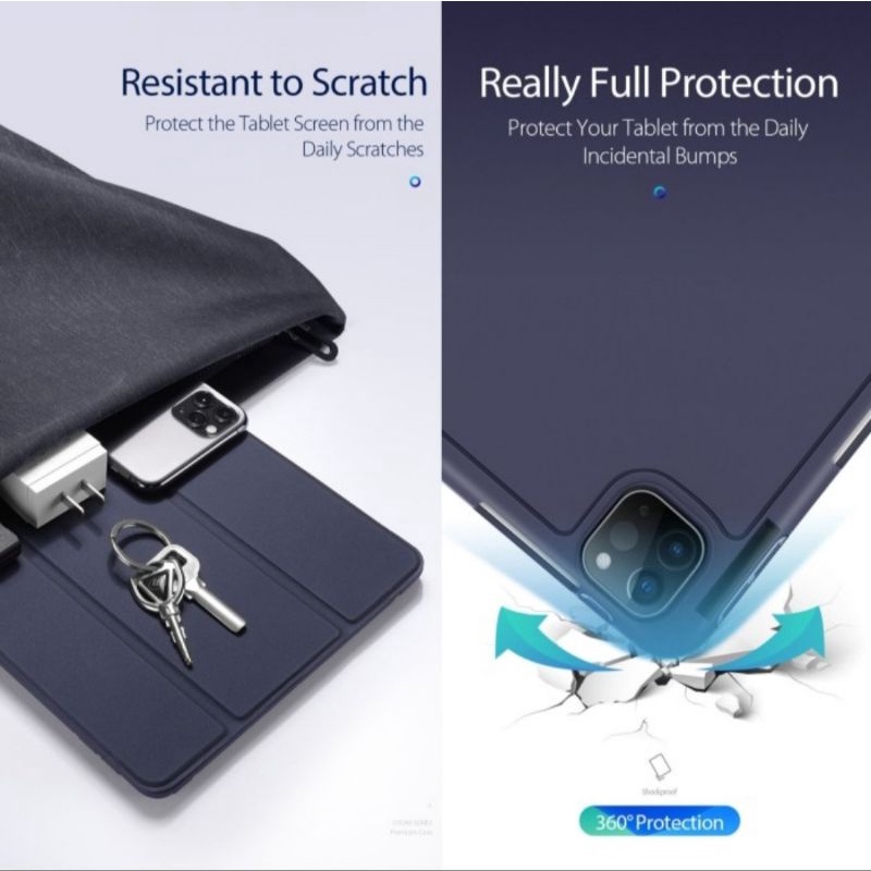 Case iPad Pro M2 2022 / M1 2021 12.9 inch 2020 Dux Ducis OSOM Series Flip Cover Casing