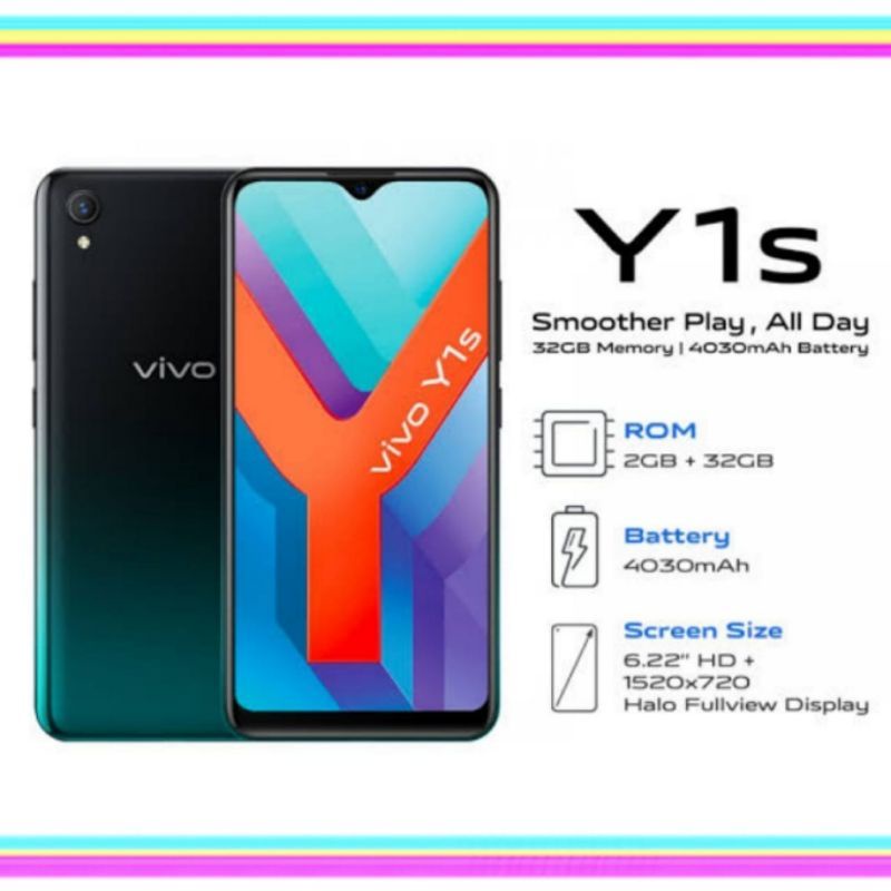 HP VIVO Y1S RAM 2/32 2GB INTERNAL 32GB GARANSI RESMI ORIGINAL ASLI