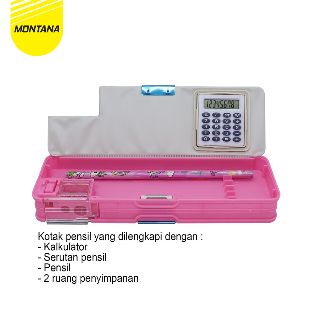 MONTANA Kotak Pensil / Study Set / Tempat Pensil Calculator Penco 102-1-5