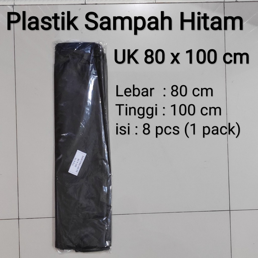 KHUSUS GOSEND / GRAB - Plastik sampah Hitam Uk 40x50 / 40x60 / 50x60 / 60x100 / 80x100 / 90x120 / 100x120 - Trash Bag - Trashbag - kantong sampah Hitam