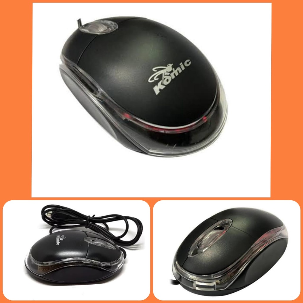 Mouse Mose USB Mouse Kabel Standar. Mouse Murah Wired Optical Mouse M-Tech / komic