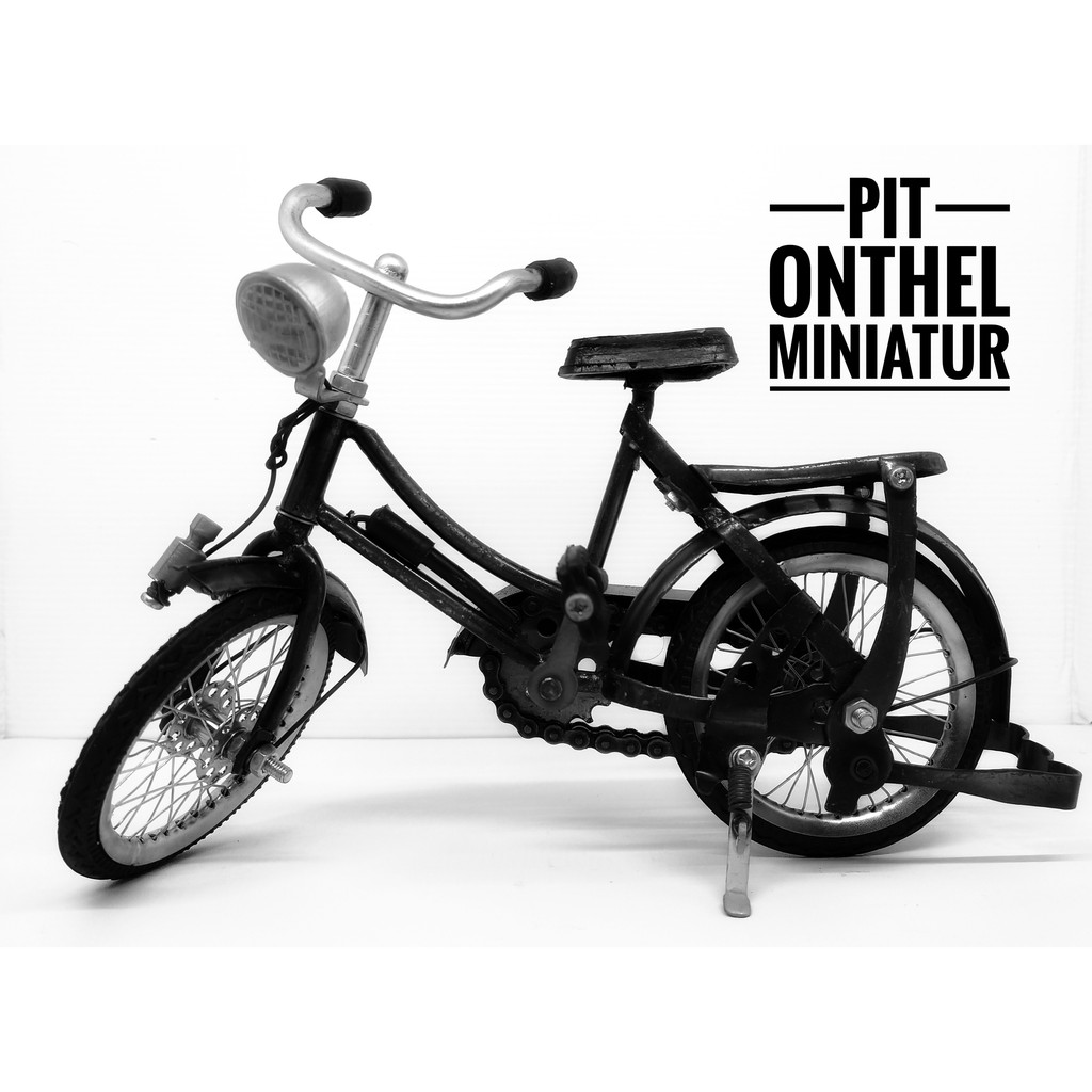 miniatur sepeda onthel besi