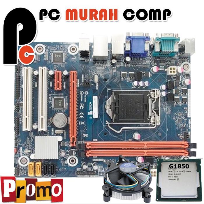 Motherboard H81 LGA 1150 OEM Pegatron Dengan Procesor G1850 bonus Fan