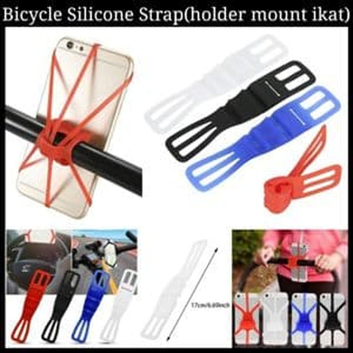 Bicycle Silicone Silicob Silikon Hp Strap (Holder Mount Ikat) / Pengikat HP Sepeda