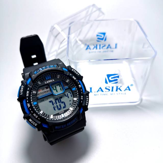 Jam tangan digital Pria Sporty water Resist Lasika 608