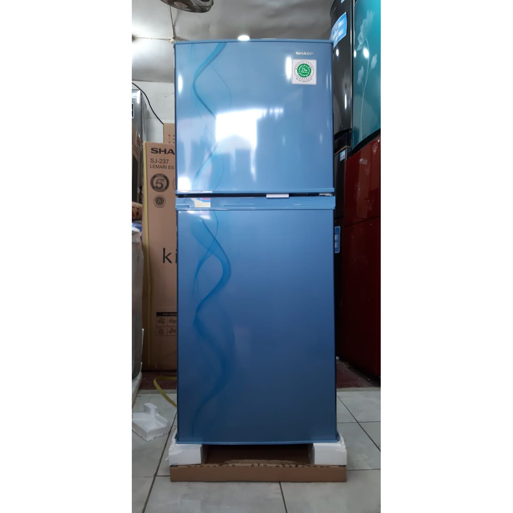 Kulkas 2 Pintu SHARP SJ 237 ND  Kirey III 220 Liter No Frost Garansi Resmi 5 TH Ice Twist Tanpa Bunga Es