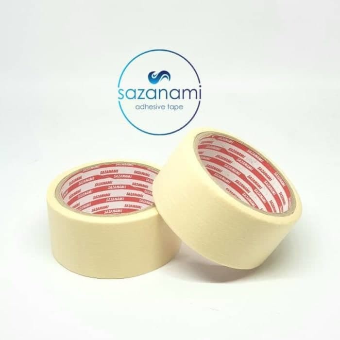 

MASKING TAPE 2" INCH x 15m Sazanami ISOLASI LAKBAN KERTAS - Kuning