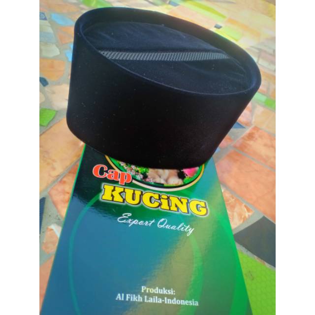 Songkok hitam model BULAT tengah AC