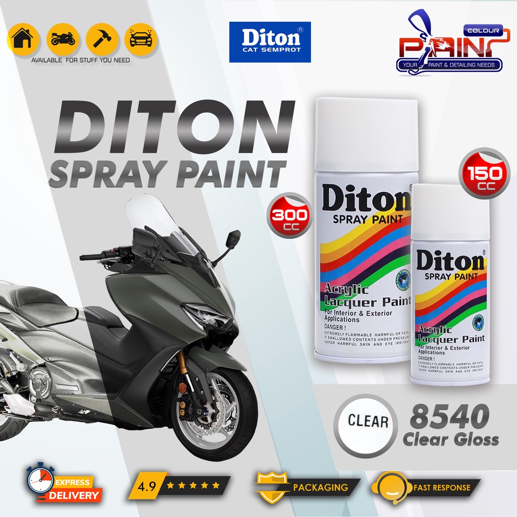 Diton Cat Semprot/Pylox/Motor/Helm/Gundam 150cc - 8540 Clear (GLOSS)