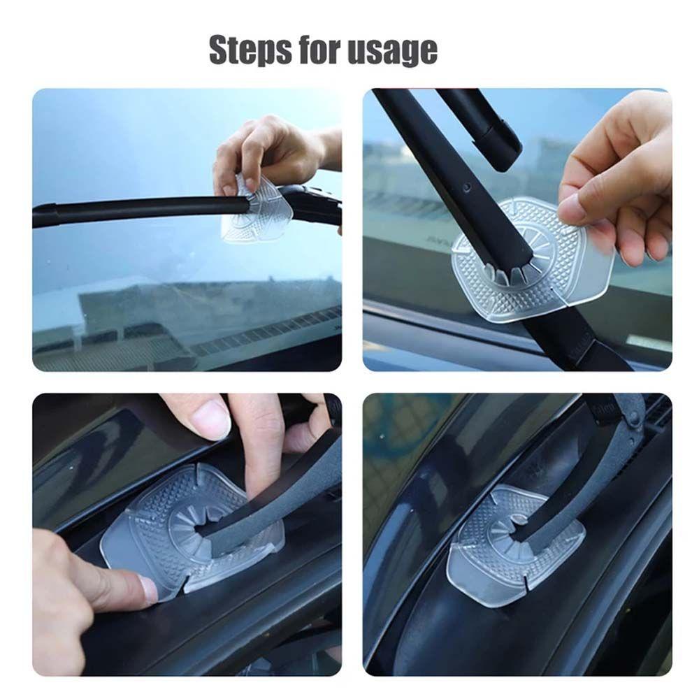 Lanfy Wiper Pencegah Penutup Silikon 2 Pcs Tahan Debu Perlindungan Windshield Bottom Car Windshield Wiper Penutup Pelindung Lubang