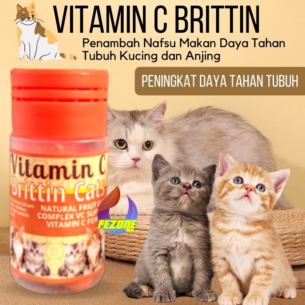 Vitamin Gemuk Kucing Anjing Penambah Nafsu Makan Daya Tahan Tubuh dan Meredakan Stress Pada Hewan Peliharaan FEZONE