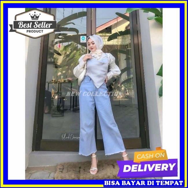 Jeans Haigh Waist Kulot Jeens Murah Kekinian Jens Import Korea Jeans Polos Kulot Jens Boyfrinds Jins