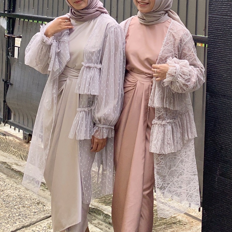 Gleam of Blossom - Nolana Tulle Outer/Outer Kondangan/Outer Tile/Tile Dot