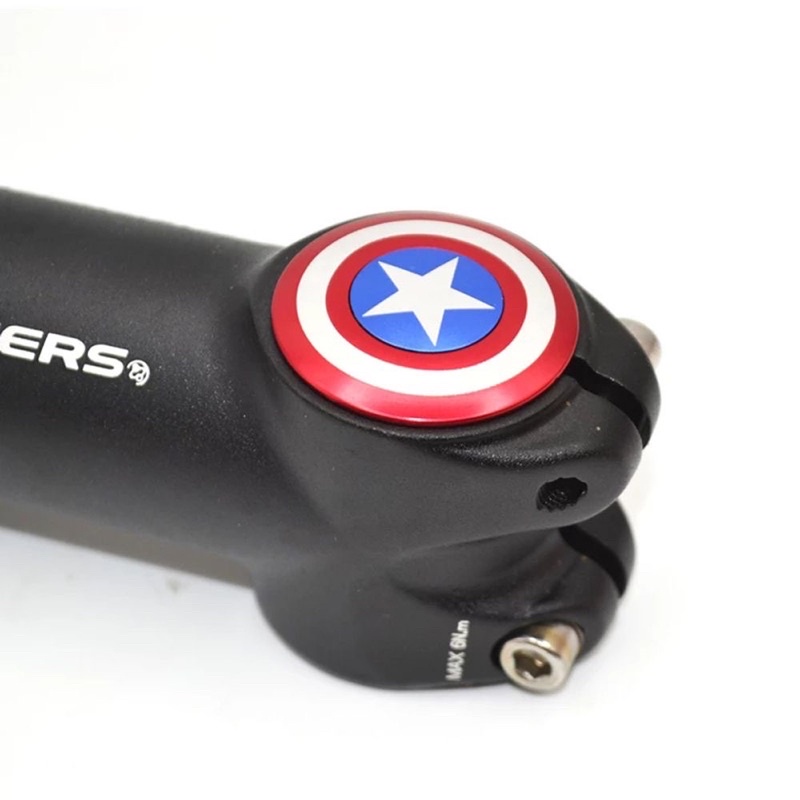 Cover tutup headset top cap motif captain america 28.6 mm 28.6mm sepeda headset stem mtb seli balap lipat folding bike roadbike road bike