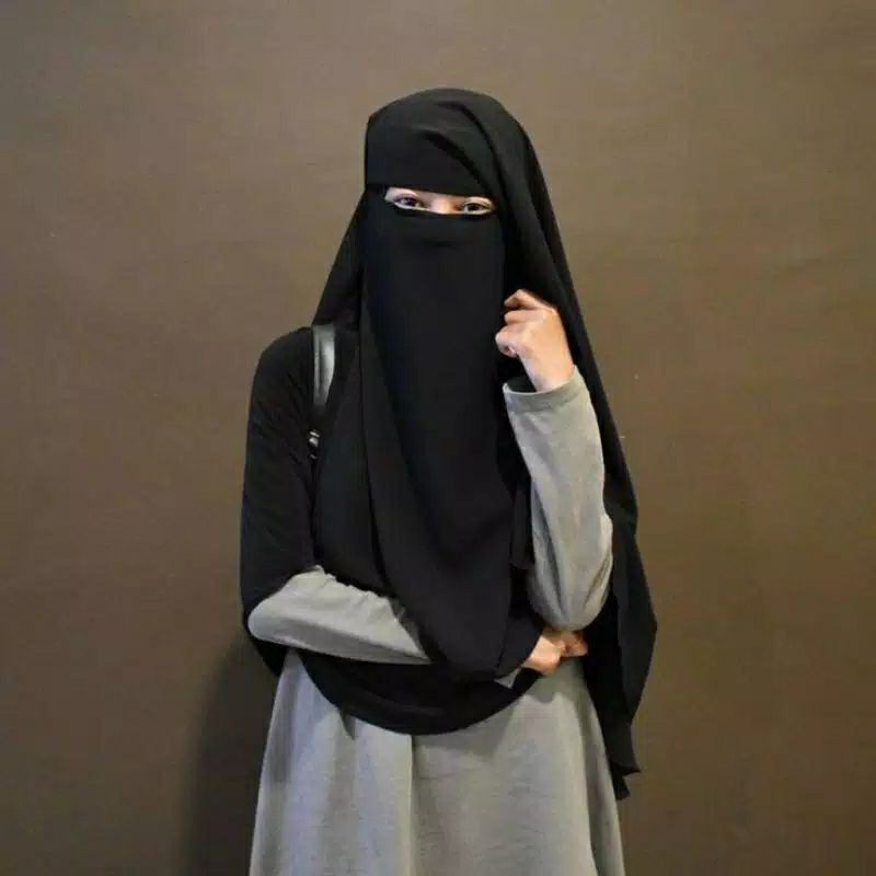 Niqab Yaman Cadar Yaman Long Belakang 90cm