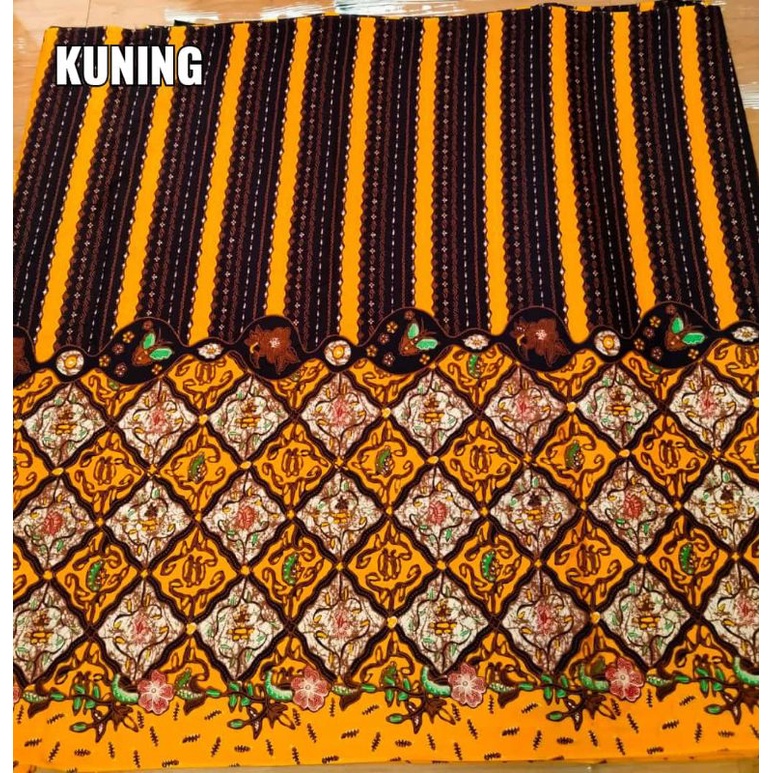 Kain Batik Primisima Solo motif sidomukti kuning