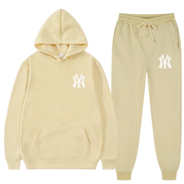 Setelan Celana Jogger &amp; Jumper Hoodie Logo NY ( Pria &amp; Wanita )