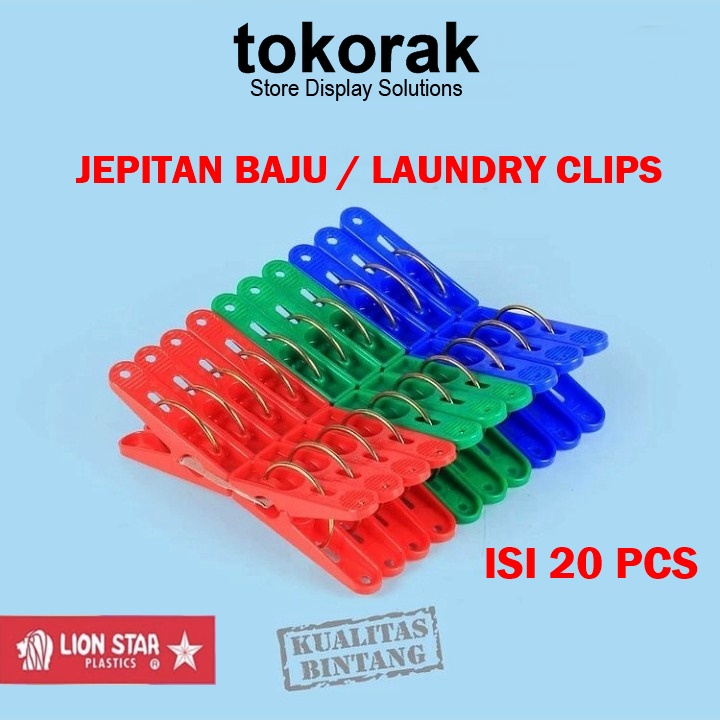 JEPITAN BAJU - JEPIT JEMURAN JB-1 LION STAR - LAUNDRY CLIPS 01