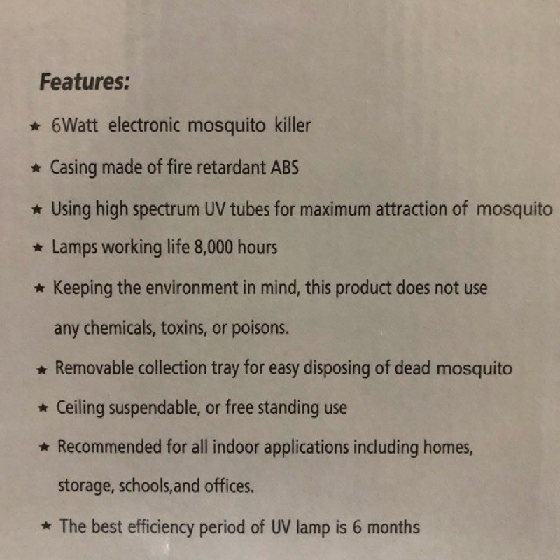 LAMPU ANTI NYAMUK KRISBOW MOSQUITO KILLER SINAR UV PERANGKAP SERANGGA ORIGINAL ACE HARDWARE GARANSI