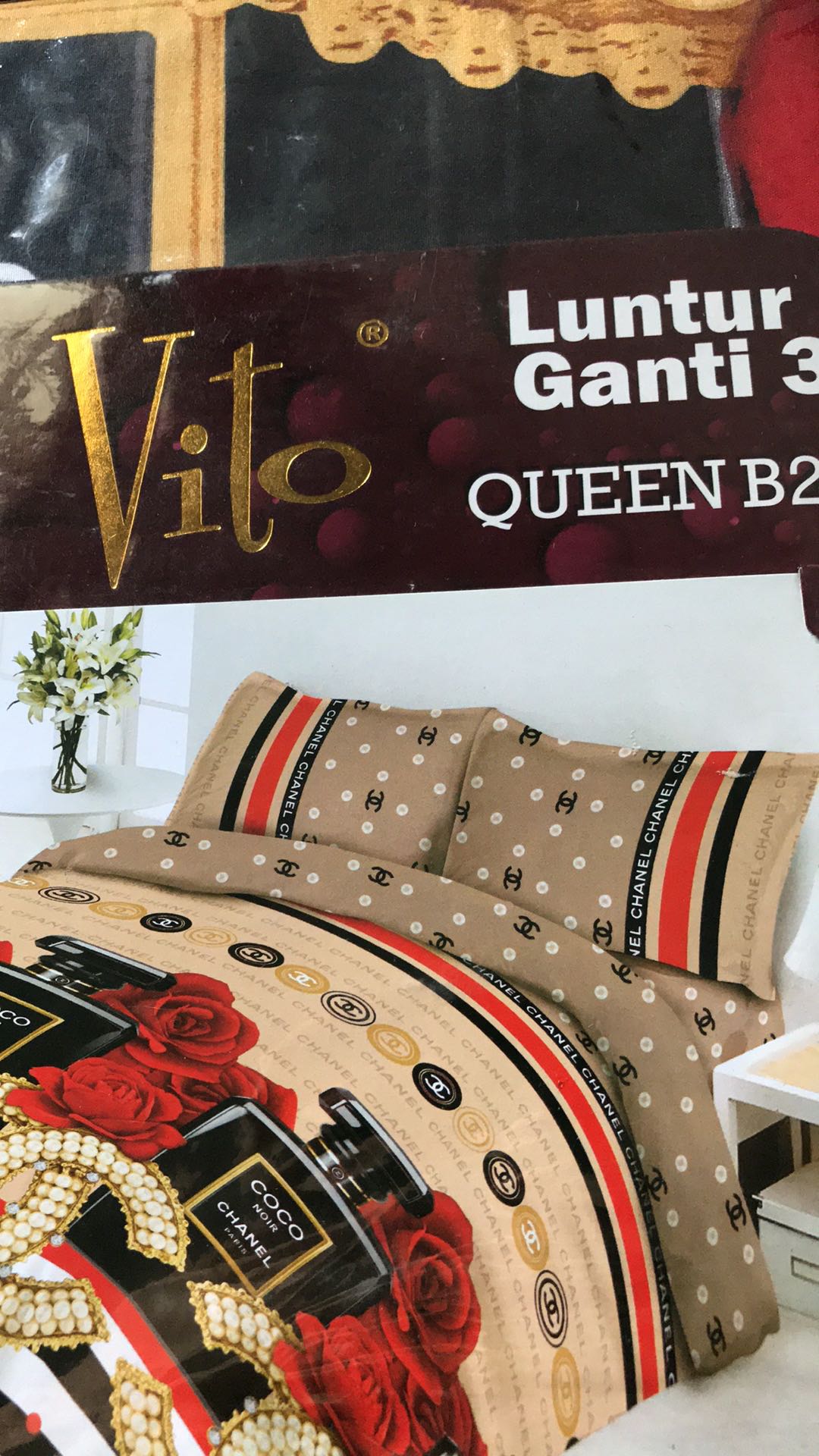 Sprei 3d Queen New Vito Motif Ch