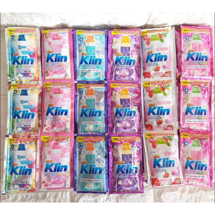 Jual SOKLIN LIQUID CAIR SACHET 22ml ANTI BACTERIAL DETERGEN PAKAIAN ...