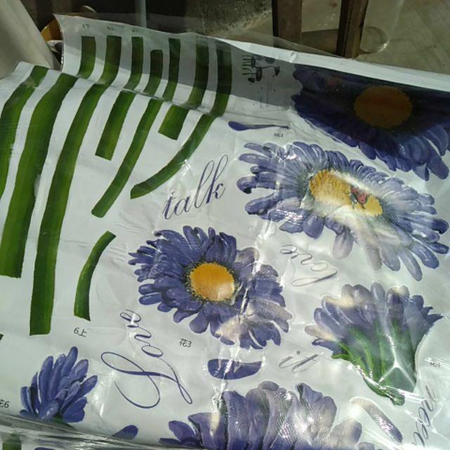 [cod Jatim] Stiker Dinding 68 Flower Purple