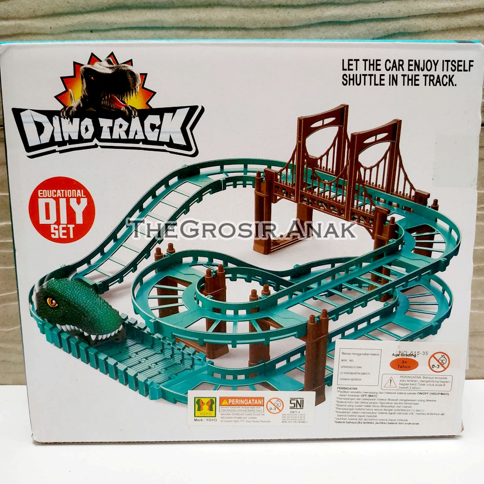 Dino Track Mainan Jalur Lintasan Mobil Dinosaurus Jurassic World