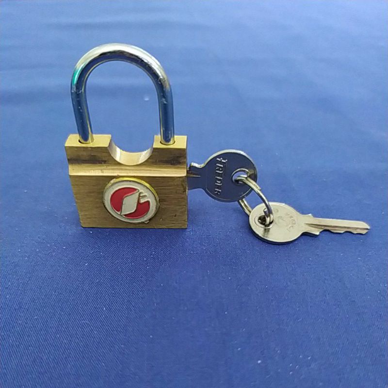 Gembok Kunci Samping kuningan / Gembok koper tas Brass Padlock Side Open Freder 30 mm