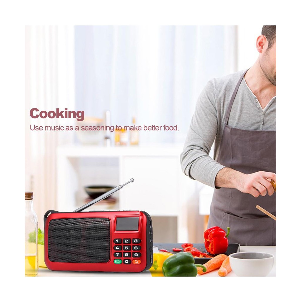 USB FM Radio Player Fungsi Senter LED Cek Uang Palsu & SD Card - Promo