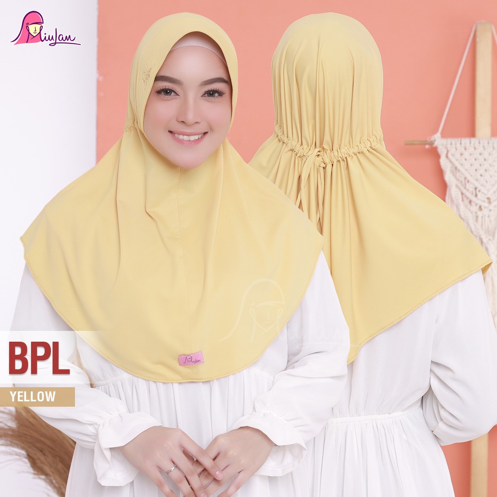 Jilbab Instan Miulan Bergo Plain Laura BPL Dewasa Standar Miulan Hijab Dengan Serut Original Miulan 