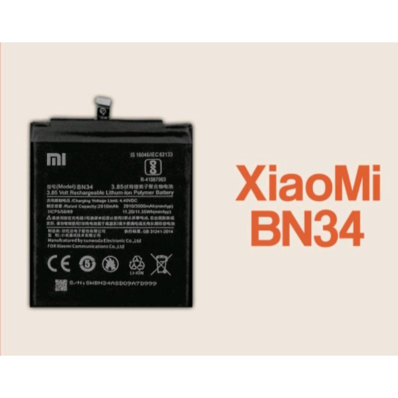 BATERAI XIAOMI REDMI 5A BN34 / BATRE XIAOMI REDMI 5A BN34