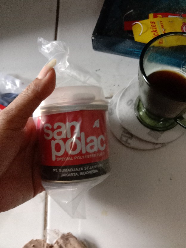 Dempul Serbaguna Mobil Motor Besi Kayu Sanpolac 250 Gr 1/4 Kg