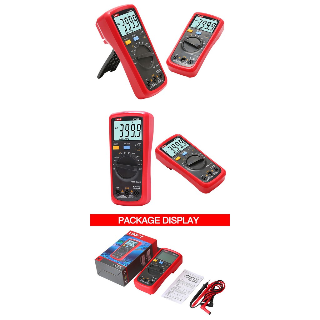 UNI-T UT136B PLUS - Auto Range Multimeter Multitester LCD Display