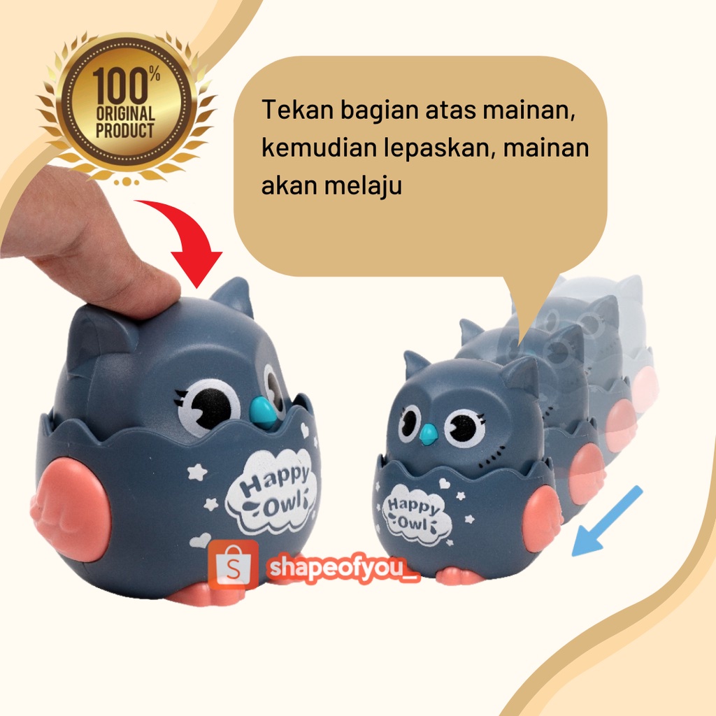 Happy Owl Toys | Mainan Anak Owl | Mainan Edukasi Anak Mainan Burung Hantu Anak Edukasi Lucu